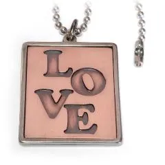 Anhänger LOVE Edelstahl - Kupfer • Vintage