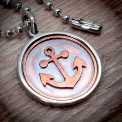 Anhänger ANKER Edelstahl - Kupfer • Vintage