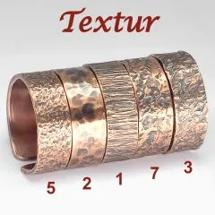 Kupferring handgeschmiedet mit TEXTUR • Vintage