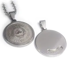 Münzanhänger Jugoslawien EMBLEM OF YUGOSLAVIA • 10 Dinar 1982 bis 1988 personalisierbar