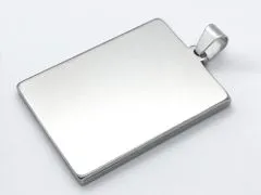 Anhänger Rohling Edelstahl Rechteck / Innen 20x30 mm • Personalisierbar