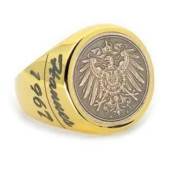 Münze: 1 Pfennig Kaiserreich Prägejahr: 1890-1916 Motiv: Gekrönte Reichsadler mit preußischem Wappenadler