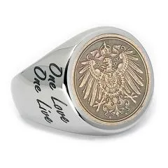 Münze: 1 Pfennig Kaiserreich Prägejahr: 1890-1916 Motiv: Gekrönte Reichsadler mit preußischem Wappenadler