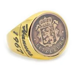 Münze: 25 Centime Luxemburg Prägejahr: 1946-1947 Motiv: Gekrönte Wappen von Luxemburg und Schriftzug LETZEBURG