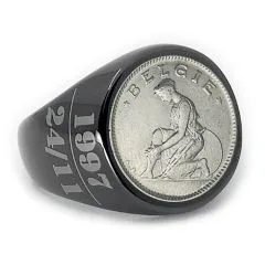 Münze: 50 Centimes Belgien Prägejahr: 1923-1934 Motiv: Frau mit Schwert und Schild + Schriftzug BELGIE