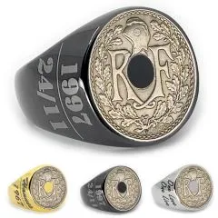 Münzring Frankreich 5 Centimes 1917-1920 Eichenzweige, Freiheitsmütze RF Edelstahl • Personalisierbar