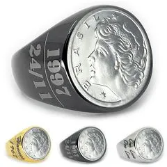 Münzring Brasilien 2 Centavos 1967-1978 Kopfbild und Text Brasil Edelstahl • Personalisierbar