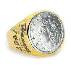 Münze: 2 Centavos Brasilien Prägejahr: 1967-1978 Motiv: Kopfbild einer Frau und Text BRASIL