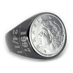 Münze: 2 Centavos Brasilien Prägejahr: 1967-1978 Motiv: Kopfbild einer Frau und Text BRASIL