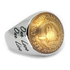 Münze: 10 Para Jugoslawien (leicht gewölbt) Prägejahr: 1965-1981 Motiv: Jugoslawisches Staatswappen und Schriftzug SFR JUGOSLAVIJA СФР JУГОСЛАВИJА