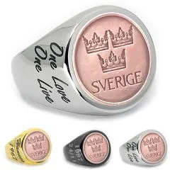 Münzring Schweden 5 Öre 1972-1973 drei Kronen Sverige Edelstahl • Personalisierbar