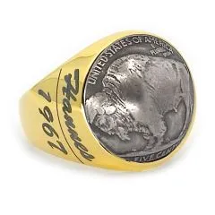 Münze: 5 Cent USA Buffalo Nickel (gewölbt) Prägejahr: 1913-1938 Motiv: American Bison