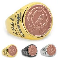 Münzring Irland 1/2 Penny 1971 Vogel Illustration Edelstahl • Personalisierbar