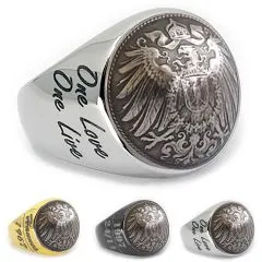 Münzring Kaiserreich 10 Pfennig 1890-1916 Reichsadler Edelstahl • Personalisierbar