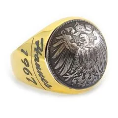 Münze: 10 Pfennig Kaiserreich (gewölbt) Prägejahr: 1890-1916 Motiv: Gekrönte Reichsadler