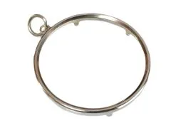 Münzfassung Ø 26,75 x 2,1 mm aus Silber 925 für Münzen - 2 Mark BRD