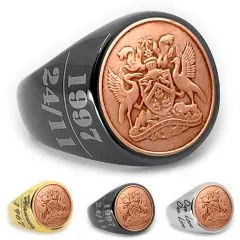 Münzring Trinidad und Tobago 1 Cent 1966-1973 Staatswappen Edelstahl • Personalisierbar