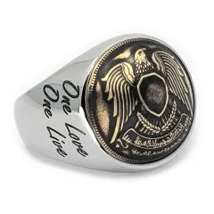Hochwertiger Münzring aus originaler 10 Millimes Münze, kunstvoll verarbeitet in langlebigem Edelstahl.