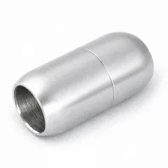 Magnetverschluss Edelstahl für Schnüre Ø 6,0 mm • Silber matt