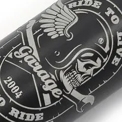 Clipper Metall Feuerzeug Large Matt Black + Geschenkbox • Inklusive Wunschgravur EIGENER ENTWURF