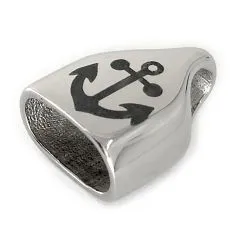 Doppelendkappe Edelstahl für Schlüsselanhänger Innen 6 x 12 mm