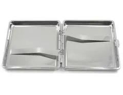 Zigarettenetui mit Gravur für 20 Zigaretten WUNSCHTEXT • Silber gebürstet • Diamantgravur