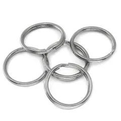 Schlüsselring Edelstahl klein 20 / 23 mm (5 Stück)