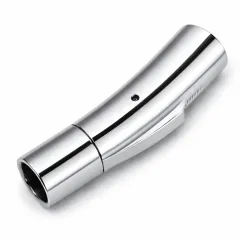 Bajonettverschluss Edelstahl für Schnüre Ø 6,0 mm 30 x 7 mm • Silber glänzend