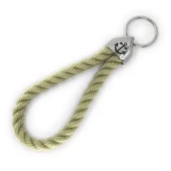Robuster Schlüsselanhänger aus Tauwerk mit Edelstahl-Verbinder, ideal für den Alltag
