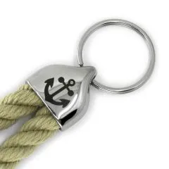 Schlüsselanhänger aus 10 mm Segeltau mit Edelstahl Verbinder • Viele Farben und Größen verfügbar