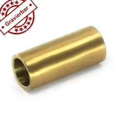 Magnetverschluss Edelstahl für Schnüre Ø 4,0 mm • Gold matt