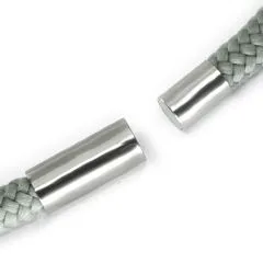 Magnetverschluss Edelstahl für Schnüre Ø 4,0 mm • Silber matt, personalisierbar