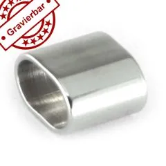 Spacer - Zwischenstück aus Edelstahl für Schnüre 2 x Ø 4,0 mm