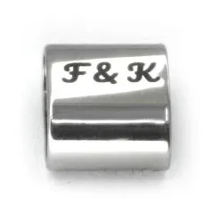 Spacer - Zwischenstück aus Edelstahl für Schnüre 2 x Ø 4,0 mm