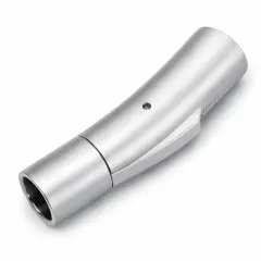 Bajonettverschluss Edelstahl für Schnüre Ø 6,0 mm 30 x 7 mm • Silber matt