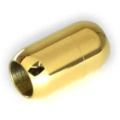 Magnetverschluss Edelstahl für Schnüre Ø 8,0 mm • Gold glänzend