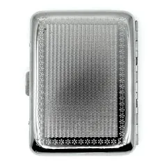 Zigarettenetui mit Gravur für 14 Zigaretten INITIALEN • Chrom • Diamantgravur