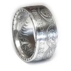 Münzring BRD 10 Mark 1998 50 Jahre Deutsche Mark Silber 925er Größe 56 bis 72