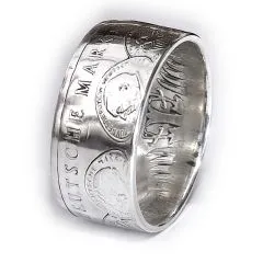 Münzring BRD 10 Mark 1998 50 Jahre Deutsche Mark Silber 925er Größe 56 bis 72