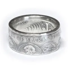 Münzring BRD 10 Mark 1998 50 Jahre Deutsche Mark Silber 925er Größe 56 bis 72