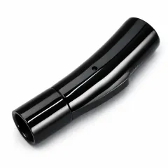 Bajonettverschluss Edelstahl für Schnüre Ø 4,0 mm 23 x 5 mm • Schwarz glänzend