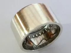 Münzring USA 1 Dollar Morgan Dollar Silber 900er gebürstet Größe 60 bis 74