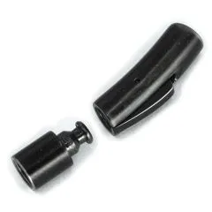 Bajonettverschluss Edelstahl für Schnüre Ø 5,0 mm 30 x 7 mm • Vintage