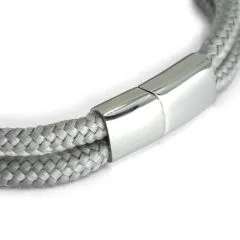 Segeltau Armband 2 x Ø 4 mm mit Edelstahl Magnet-Schiebeverschluss • Personalisierbar, Farbauswahl