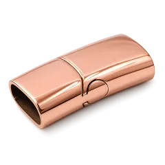 Magnetverschluss Edelstahl für Schnüre 2 x Ø 6,0 mm • Rosé glänzend