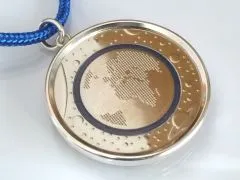 Münzfassung Ø 27,25 x 2,1 mm aus Silber 925 für Münzen - 5 Euro BRD Klimazonen / Insektenwelt