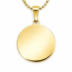 Anhänger Rohling Edelstahl Rund 30 mm • Personalisierbar, Farbton Gold