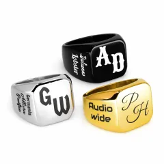 Siegelring aus Edelstahl mit Gravur – Persönlich. Zeitlos. Stilvoll. In Silber, Schwarz & Gold.