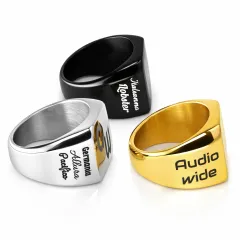 Siegelring aus Edelstahl mit Gravur – Persönlich. Zeitlos. Stilvoll. In Silber, Schwarz & Gold.