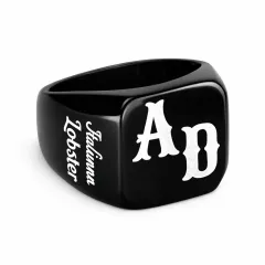 Produktdetails: Material Siegelring: Edelstahl in den Farben Silber, Schwarz oder Gold Durchmesser ca.: 21 mm